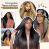 16A Raw Yaki Kinky Straight Bundles Human Hair 100% Brazilian Virgin Bundles, Sliky Boutique Extensions, Vertical Smooth Full Ends,  (22 24 26 28 Inch)