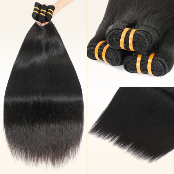16A Raw Straight Bundles Human Hair,Triple Lifespan,Burmese Virgin Remy Hair Extensions,No Tangle Shedding（22 24 26 Inch）