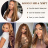 16A Raw Straight Bundles Human Hair P4/27 Highlight Brown Bundles ,100% Unprocessed Burmese Virgin Remy Hair Extensions,No Tangle Shedding (22 24 26 28 Inch)