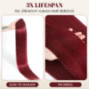 16A Raw Straight Bundles Human Hair 99J Burgundy Human Hair Bundles ,100% Unprocessed Burmese Virgin Remy ,No Tangle Shedding (99J Burgundy Bundles, 22 24 26 28 Inch)