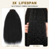 16A Raw Yaki Kinky Straight Bundles Human Hair 100% Brazilian Virgin Bundles, Sliky Boutique Extensions, Vertical Smooth Full Ends,  (22 24 26 28 Inch)