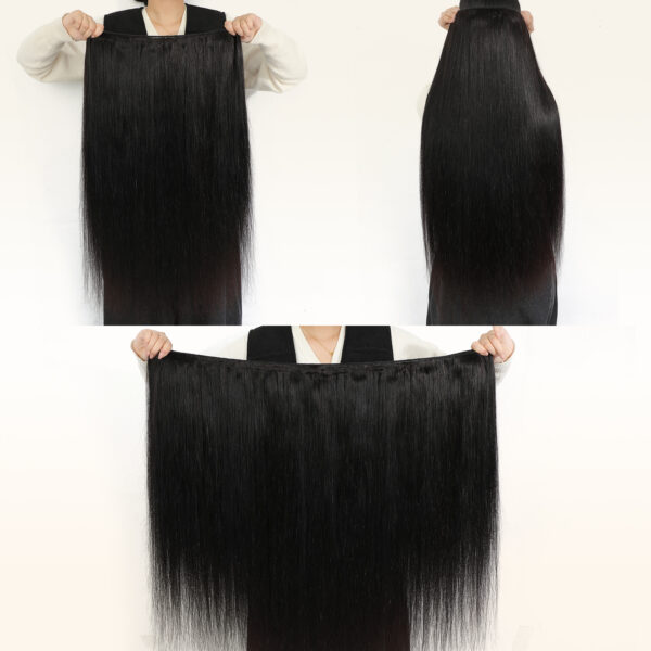 16A Raw Straight Bundles Human Hair,Triple Lifespan,Burmese Virgin Remy Hair Extensions,No Tangle Shedding（22 24 26 Inch）