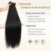 16A Raw Straight Bundles Human Hair,Triple Lifespan,Burmese Virgin Remy Hair Extensions,No Tangle Shedding（22 24 26 Inch）
