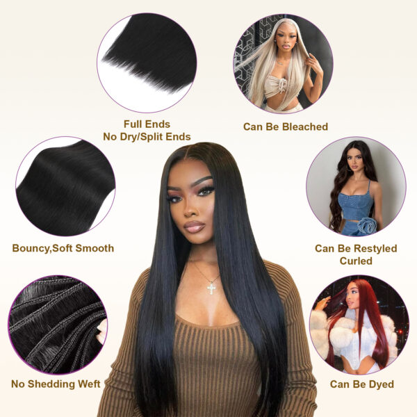 16A Raw Straight Bundles Human Hair,Triple Lifespan,Burmese Virgin Remy Hair Extensions,No Tangle Shedding（22 24 26 Inch）