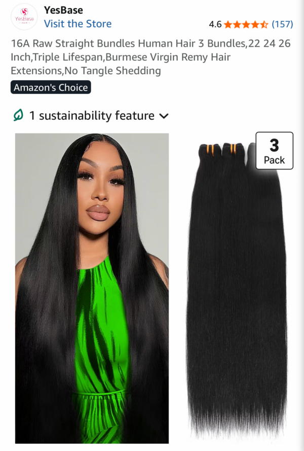 16A Raw Straight Bundles Human Hair,Triple Lifespan,Burmese Virgin Remy Hair Extensions,No Tangle Shedding（22 24 26 Inch）